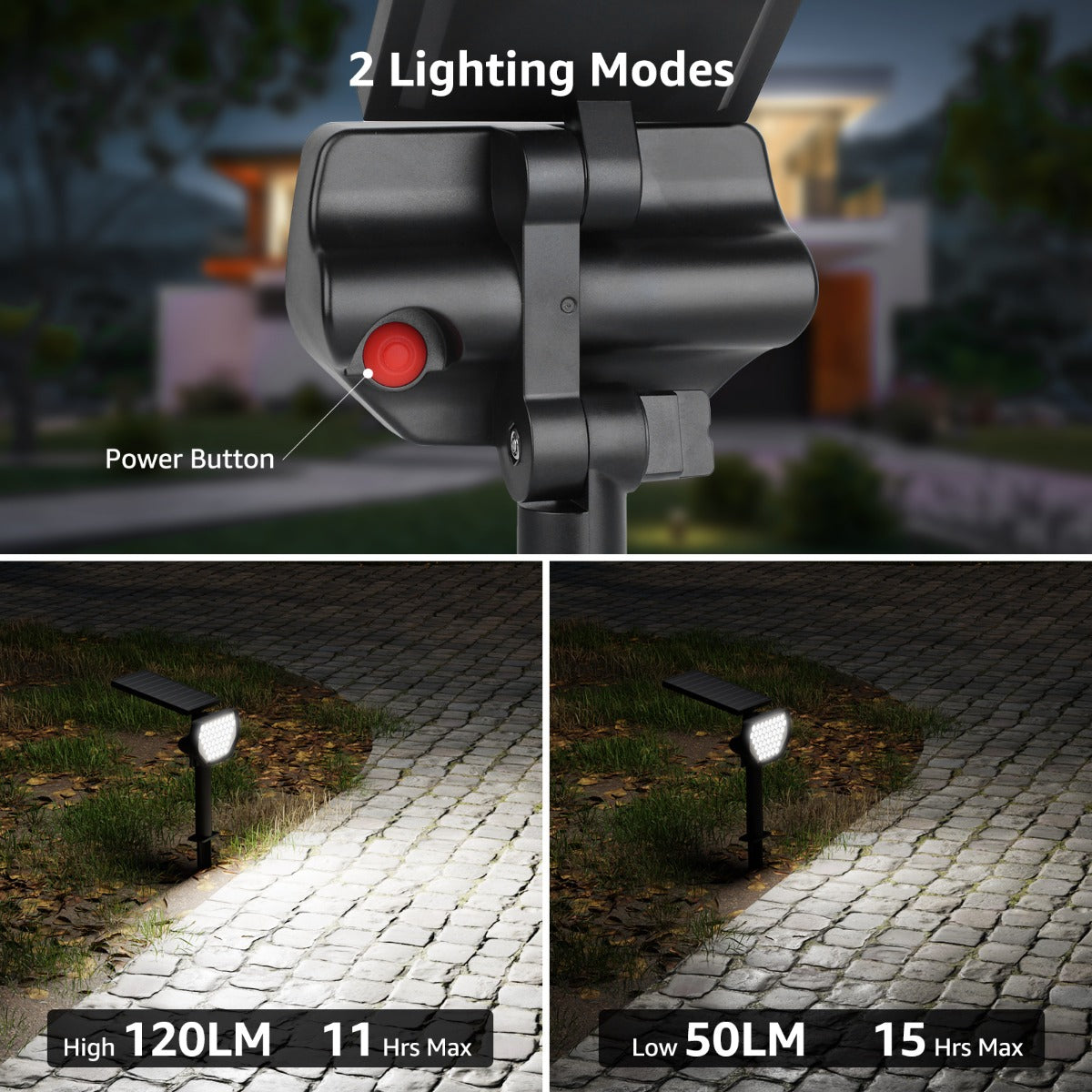 Lepro Solar Landscape Spotlights (2-Pack)