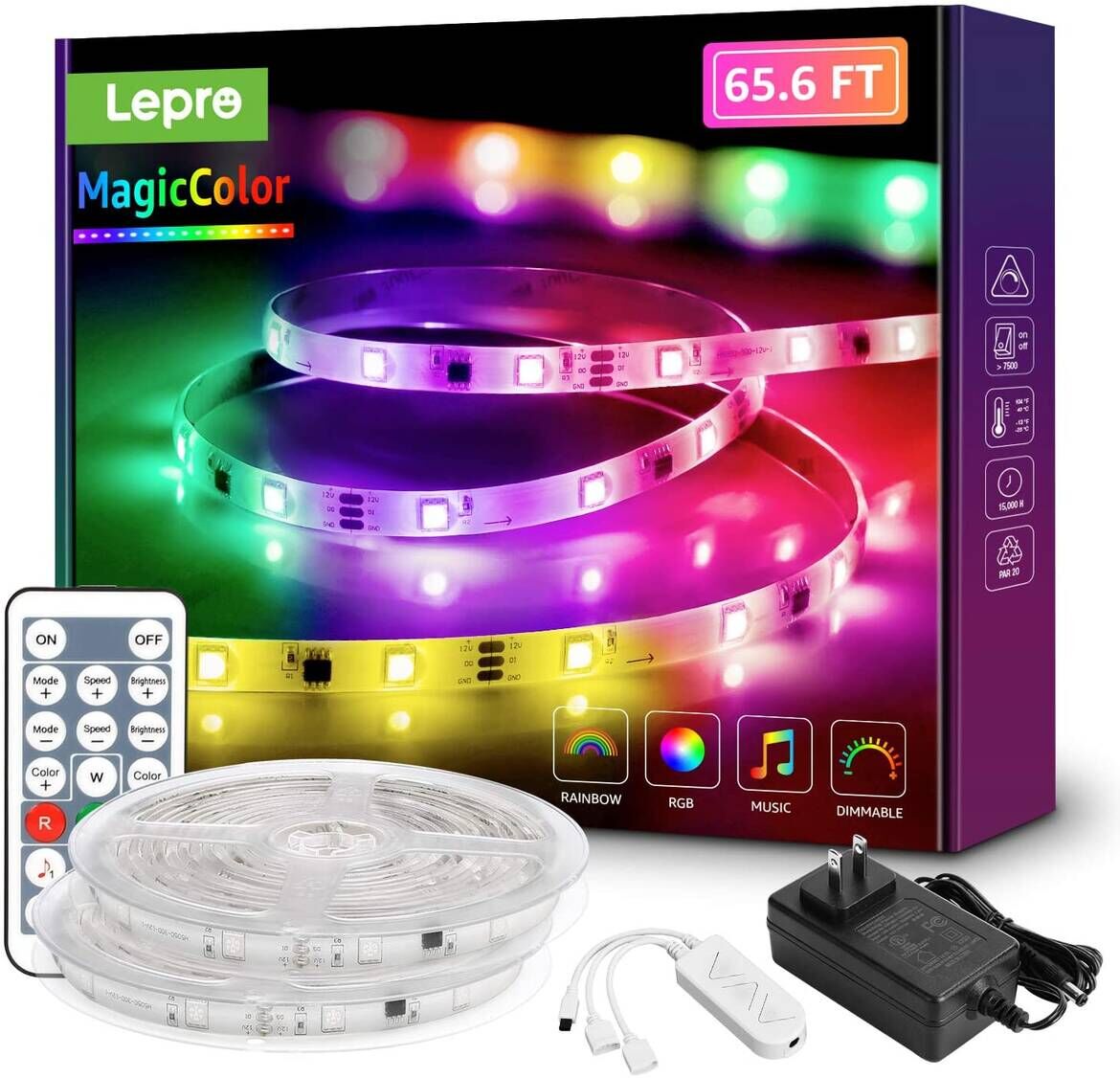Lepro Magic Color LED Strip Lights 65.6ft
