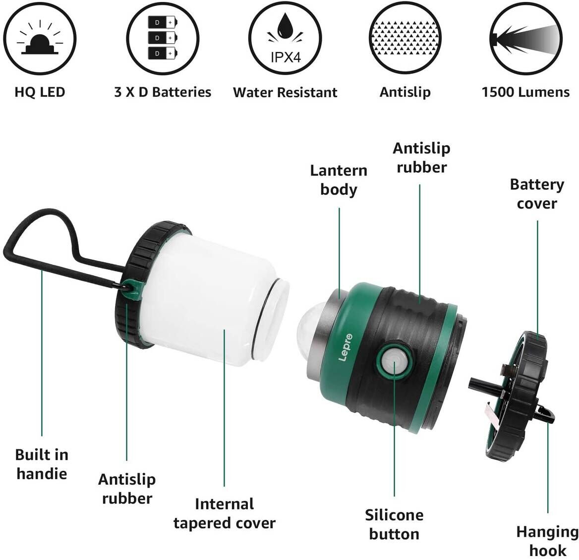 Lepro Lantern Camping Lantern (1500LM)