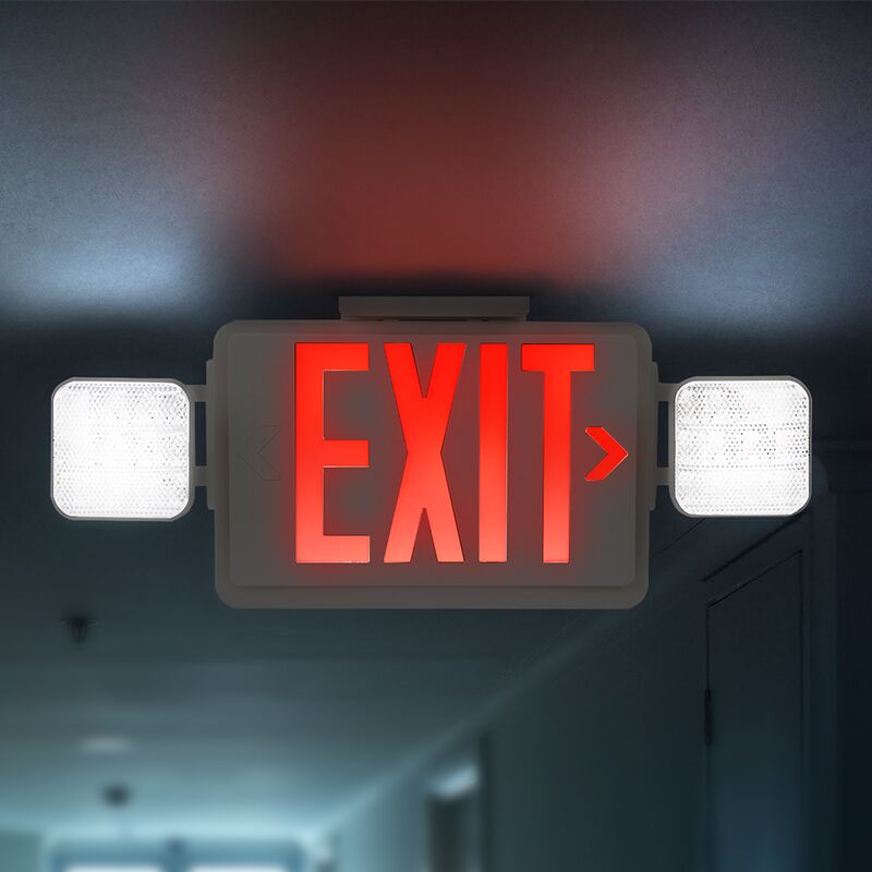 Lepro RED LED Exit Sign with Light