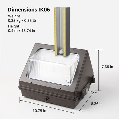 Lepro LED Wall Pack Light with Photocell for Outdoor Garages