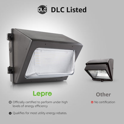 Lepro LED Wall Pack Light with Photocell for Outdoor Garages