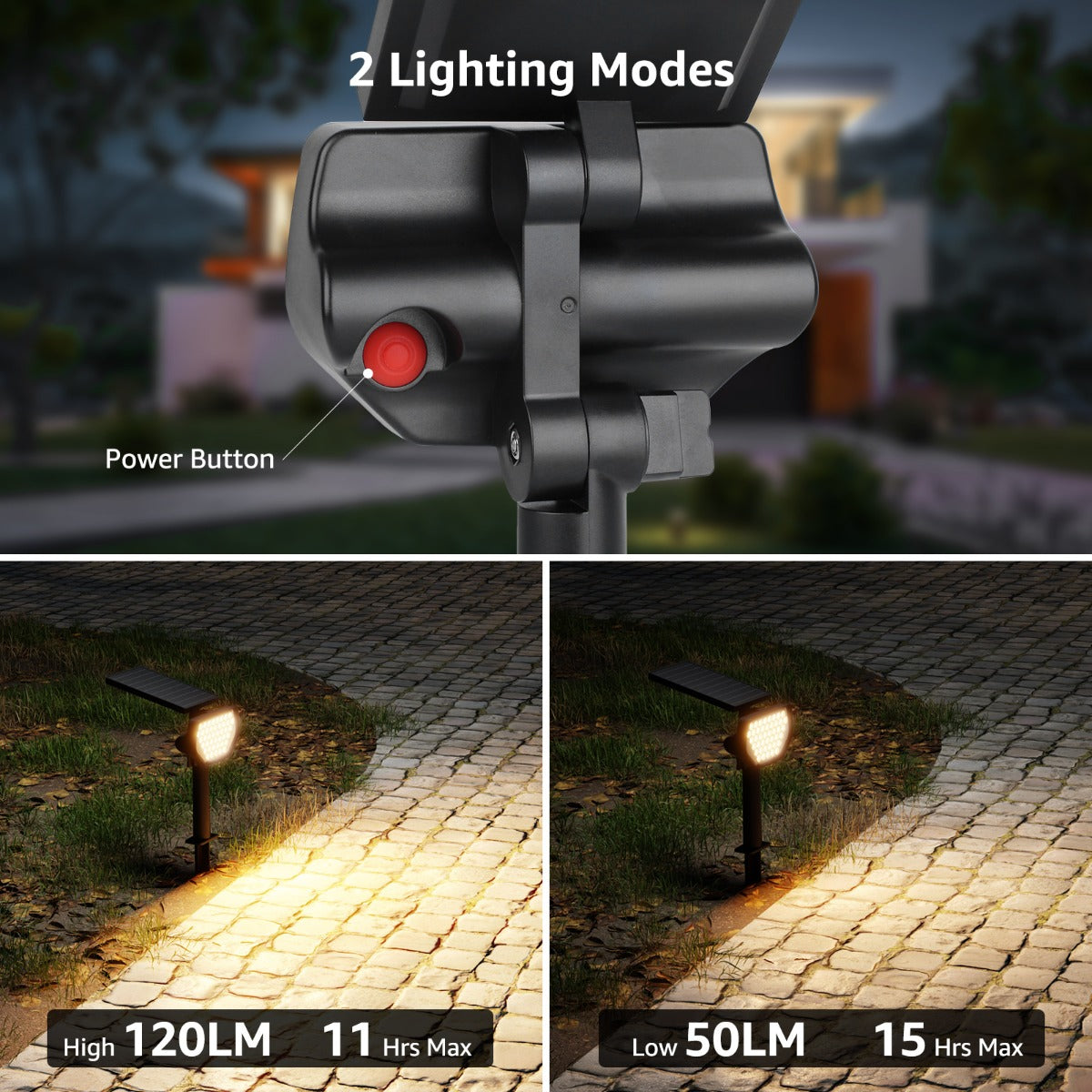 Lepro Warm White Solar Garden Lights (2-Pack)